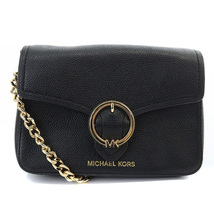 マイケルコース MICHAEL KORS チェーン ショルダーバッグ ロゴ レザー 黒 ブラック /SR6 レディース_画像1