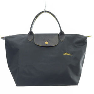 ロンシャン LONGCHAMP クラブ ルプリアージュ M バッグ トートーバッグ ロゴ グレー 黄色 イエロー /SR10 レディース