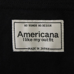 アメリカーナ AMERICANA サイドジップ BIGTEE ワンピース ロング 五分袖 コットン 黒 ブラック レディースの画像6