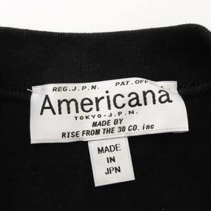 アメリカーナ AMERICANA サイドジップ BIGTEE ワンピース ロング 五分袖 コットン 黒 ブラック レディースの画像7