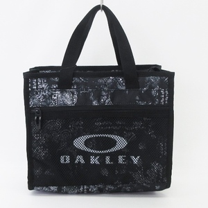 未使用品 オークリー OAKLEY タグ付き SMALL TOTE ラウンドバッグ カートバッグ ゴルフ ミニ トート ペイズリー柄 黒 ブラック 鞄 メンズ