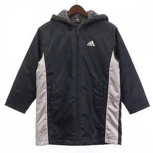  Adidas adidas bench coat reverse side boa cotton inside Zip up Logo embroidery navy blue navy 140 outer sport wear Kids 