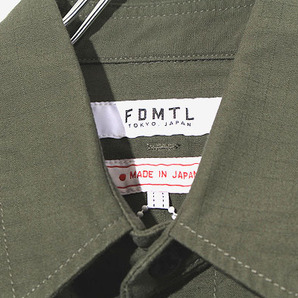 未使用品 2023AW FDMTL ファンダメンタル TYPE 3 RIPSTOP SHIRT タイプスリー リップストップ シャツ コットン 長袖シャツ 3 KHAKI カーキの画像4