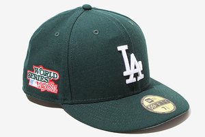 60.6cm NEW ERA ニューエラ 59FIFTY ロサンゼルス ドジャース ウール ベースボール キャップ 帽子 7 5/8 GREEN グリーン /● メンズ