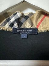 バーバリー ロンドン BURBERRY LONDON 長袖カットソー 1 ブラック チェック トップス レディース_画像3