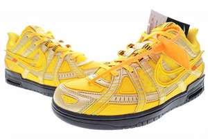 未使用品 ナイキ NIKE AIR RUBBER DUNK / OW OFF-WHITE 2020 27.5cm UNIVERSITY GOLD CU6015-700 エア ラバー ダンク オフホワイト コラボ