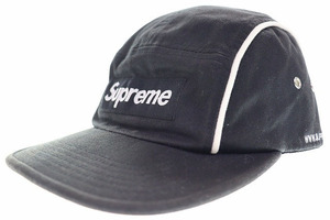 シュプリーム SUPREME 18AW PIPING CAMP CAP BLACK パイピング キャンプ キャップ ブラック 【ブランド古着ベクトル】240426 ☆AA★ メンズ