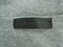 ジーナシス JEANASIS Tシャツ ロンT カットソー 丸首 長袖 無地 シンプル 綿 コットン レース グレー sizeF QQQ レディース_画像3