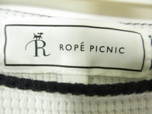 ロペピクニック ROPE Picnic カットソー ラウンドネック 半袖 ボーダー 白 黒 40 QQQ レディース_画像3