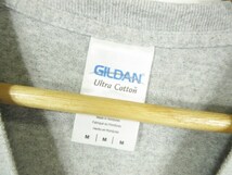 GILDAN 丸首 Tシャツ 半袖 ロゴプリント グレー系 Mサイズ QQQ メンズ_画像4