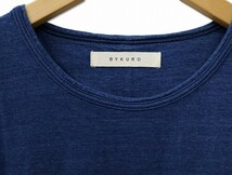 BYKYURO バイクロ ラウンドネック 半袖 コットン ボーダー Tシャツ 36 NAVY ネイビー レディース_画像3