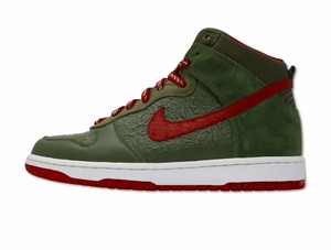 未使用品 NIKE×STUSSY ナイキ×ステューシー 315593-331 DUNK HIGH Army Olive ダンク ハイ スニーカー 27.5cm