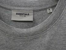 エフオージー エッセンシャルズ FOG ESSENTIALS 3Dロゴプリント 半袖 ラウンドネック コットン Tシャツ M GRAY グレー メンズ_画像3