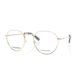 未使用品 ディースクエアード DSQUARED2 D2 0019 J5G メガネフレーム 眼鏡 145 シャンパンゴールド S082DQ0019 メンズ