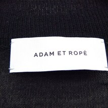 アダムエロペ Adam et Rope' カーディガン 透け感 無地 シンプル 切替リブ ドルマンスリーブ 長袖 Vネック F ブラック 黒 /HT5 レディース_画像3