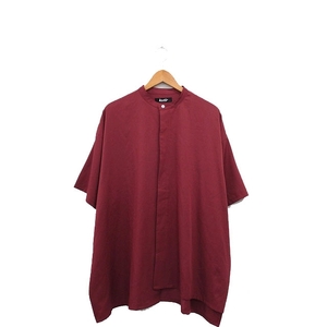 クティール kutir シャツ ブラウス 半袖 オーバーサイズ シンプル L レッド 赤 /KT5 レディース