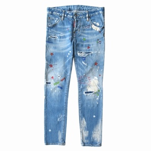 美品 18SS ディースクエアード DSQUARED2 Cool Girl Jean クール ガール ジーンズ デニム スキニー パンツ ダメージ ペイント サイズ34