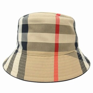 未使用品 バーバリー ロンドン イングランド BURBERRY LONDON ENGLAND チェック バケット ハット 帽子 近年モデル 8050065 サイズM