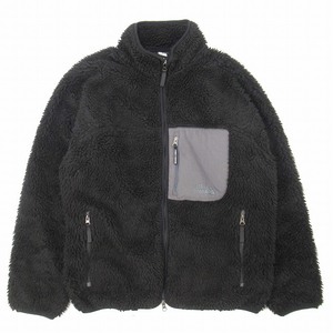 Первый вниз по первым вниз по боа флисовая куртка с флисовой курткой Mokomoko Outdoor Wear Blouson Over xl Black F542015