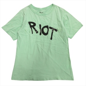 21ss ファセッタズム FACETASM ORIGINAL RIOT LOGO SS TEE ライオット ロゴ Tシャツ カットソー プリント L 緑 グリーン メンズ