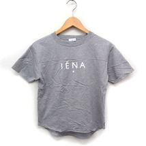 イエナ IENA ENFANT ロゴプリント Tシャツ カットソー 丸首 コットン 綿 XL グレー 灰 /FT17 レディース_画像1