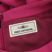 グレースコンチネンタル GRACE CONTINENTAL ドレープタックワンピース ひざ丈 ノースリーブ バッ38 M ピンク_画像3