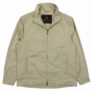 ロロピアーナ Loro Piana スイングトップ ジップアップ ジャケット ブルゾン アウター 2WAY ベスト ベージュ サイズM メンズ ▲C4