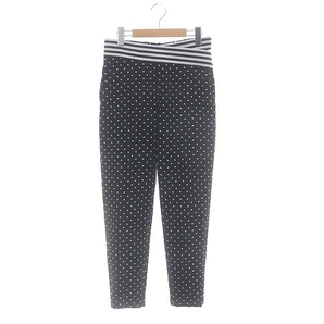 ボーダーズアットバルコニー BORDERS at BALCONY TAPERD DOT PANTS ドットプリントパンツ テーパード ボーダー 36 黒 白 ブラック ホワイトの画像1