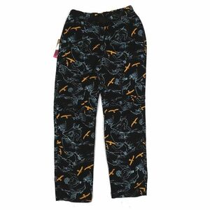  unused goods Wild Things WILDTHINGS outdoor cotton pants adjuster belt total pattern illustration bottoms black black L men's 