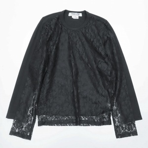  beautiful goods 22AW Comme des Garcons Comme des Garcons race Layered cut and sewn tops long sleeve black black 