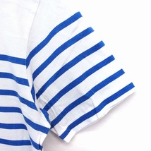 ワコマリア WACKO MARIA Tシャツ カットソー ボーダー 丸首 半袖 M ホワイト ブルー 白 青 /TT メンズ_画像6