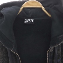 ディーゼル DIESEL F-Reggy-Hood-Zip-E3 Hoodie パーカー 長袖 フロントジップ フード付き コットン M グレーベージュ/YQ_画像3