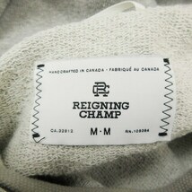 レイニングチャンプ REIGNING CHAMP プルオーバー フーディー パーカー 裏毛 ジャージー生地 フーデッド トレーナー カットソー M グレー_画像6