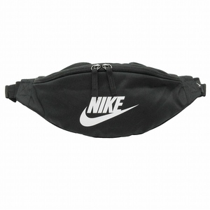 19SS ナイキ NIKE HERITAGE HIP PACK ヘリテージ ヒップパック ウエストポーチ ボディバッグ ロゴ プリント カバン 鞄 黒 ブラック BA5750-