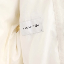 ラコステ LACOSTE フードダウンコート アウター ジップアップ 総裏地 ロゴワッペン 34 オフホワイト /DO ■OS レディース_画像3