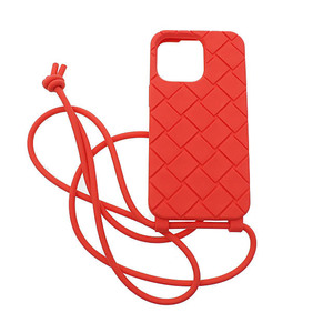 ボッテガヴェネタ BOTTEGA VENETA iPhone 13 Pro アイフォン13 プロ スマートフォン ケース ロープ ショルダー ストラップ付き 赤 レッド A