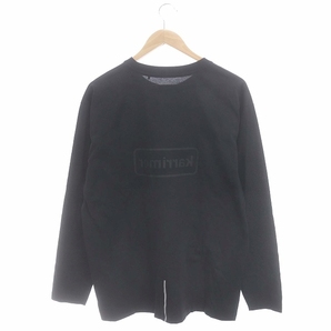 未使用品 カリマー karrimor pocket mirror logo L/S T Tシャツ カットソー長袖 L 黒 ブラック /DF メンズの画像2