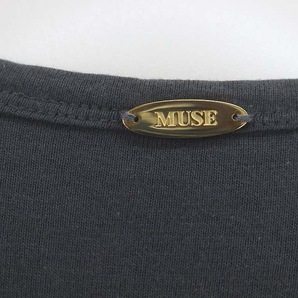 ミューズ ドゥーズィエム クラス MUSE de Deuxieme Classe Tシャツ スリット ワンピース ロング丈 五分袖 グレーの画像3
