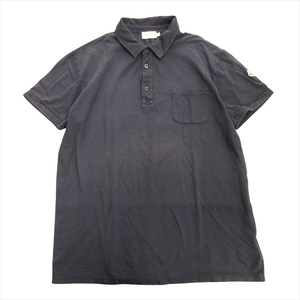 モンクレール MONCLER MAGLIA POLO MANICA CORTA ポロシャツ カットソー ロゴ ワッペン 鹿の子 XL ネイビー メンズ