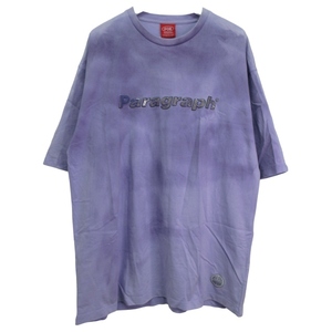 パラグラフ paragrahp Tシャツ 半袖 タイダイ ロゴ パープル Fサイズ 0415 メンズ