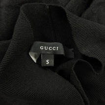 美品 99's グッチ GUCCI by Tom Ford トムフォード期 Gロゴ金具 ハイネック S/S シルク ニット 90's ヴィンテージ S ブラック レディース_画像9