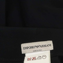 エンポリオアルマーニ EMPORIO ARMANI ワンポイントプリーツデザインスカート 膝丈 38 黒 ブラック /HK ■OS レディース_画像3