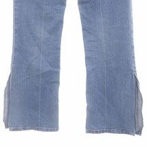 ミラオーウェン Mila Owen DENIM 脇スリットストレートデニムパンツ ジーンズ ウォッシュ加工 0 S 青 ブルー /AT ■OS レディース_画像7