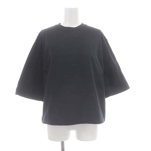 ハイク HYKE Tシャツ カットソー 五分袖 1 黒 ブラック /ES ■OS レディース