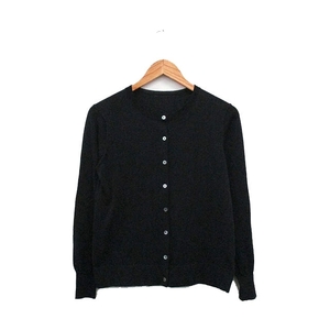  Rope ROPE cardigan long sleeve cotton simple 38 black black /KT24 lady's 