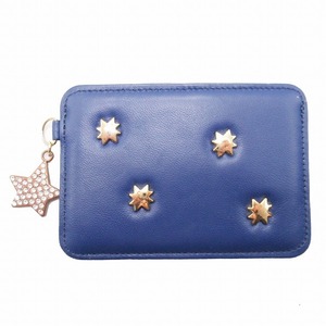  Tsumori Chisato Carry tsumori chisato carry north . 7 star pass case card-case IC card inserting sheep leather navy blue navy blue Gold / lady's 