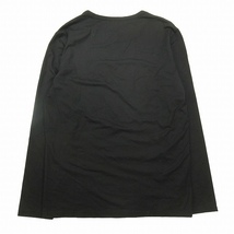 美品 MORE HOMME ラメ サークル ロゴ プリント ロング Tシャツ 長袖 ストレッチ クルーネック 丸首 プルオーバー カットソー トップス_画像2