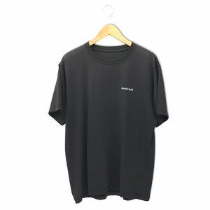 モンベル Montbell WIC.T ワンポイントロゴ クルーネック 半袖 Tシャツ XL BLACK ブラック 1114110 メンズ