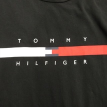 トミーヒルフィガー TOMMY HILFIGER ロゴ プリント Tシャツ カットソー トリコロール L 黒 ブラック メンズ_画像3