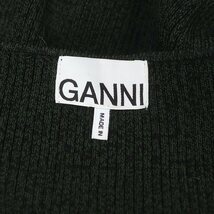 ガニー GANNI ニット マキシ ワンピース ロング 長袖 XXS 緑 黒 グリーン ブラック K1559 /DF ■OS レディース_画像3